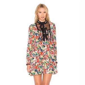 Ganni Multicolor Maple Silk Dress Size 34